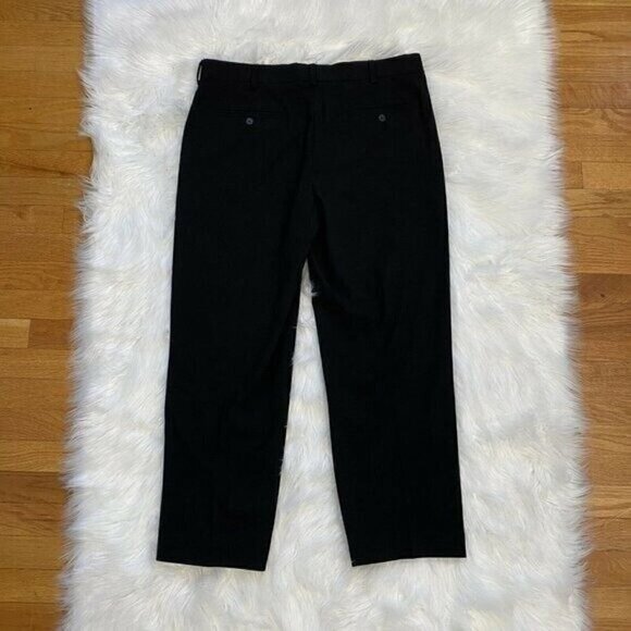 The Outfitters Lands' End Men's Pants Size 34 Traditional Fit Black Wool Blend - Picture 3 of 7